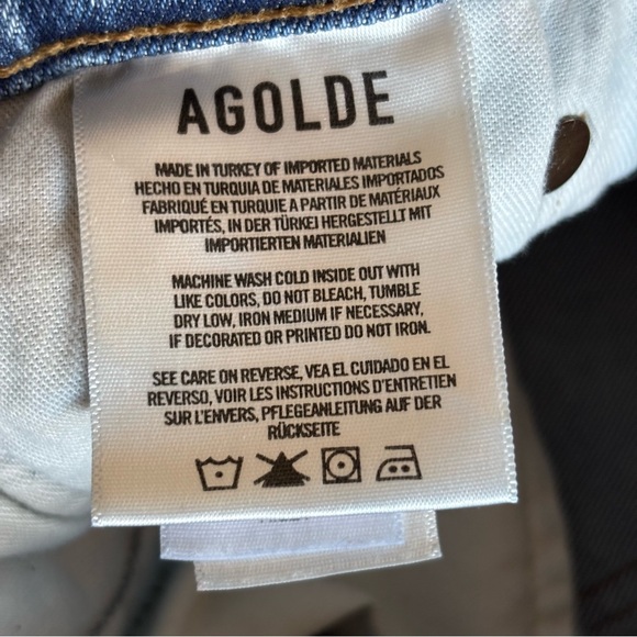 AGOLDE Riley Blue Denim Jeans Size 30 - Picture 7 of 15